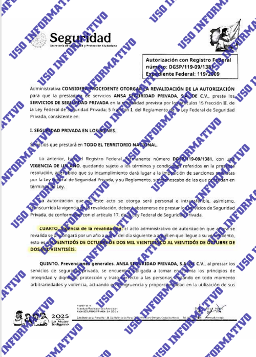 Permiso Federal ANSA
